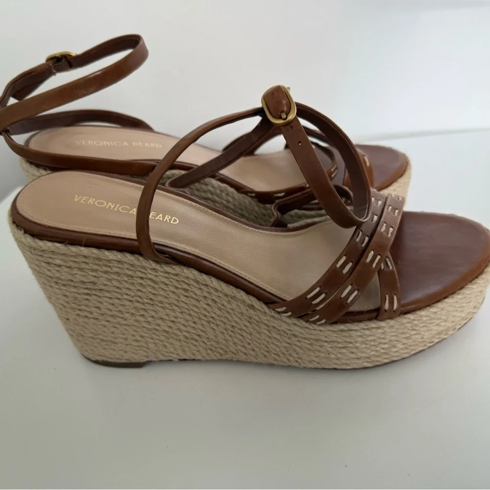 NWOT Veronica Beard Women's Philene Espadrille Wedge Sandals size 7 - Picture 5 of 8